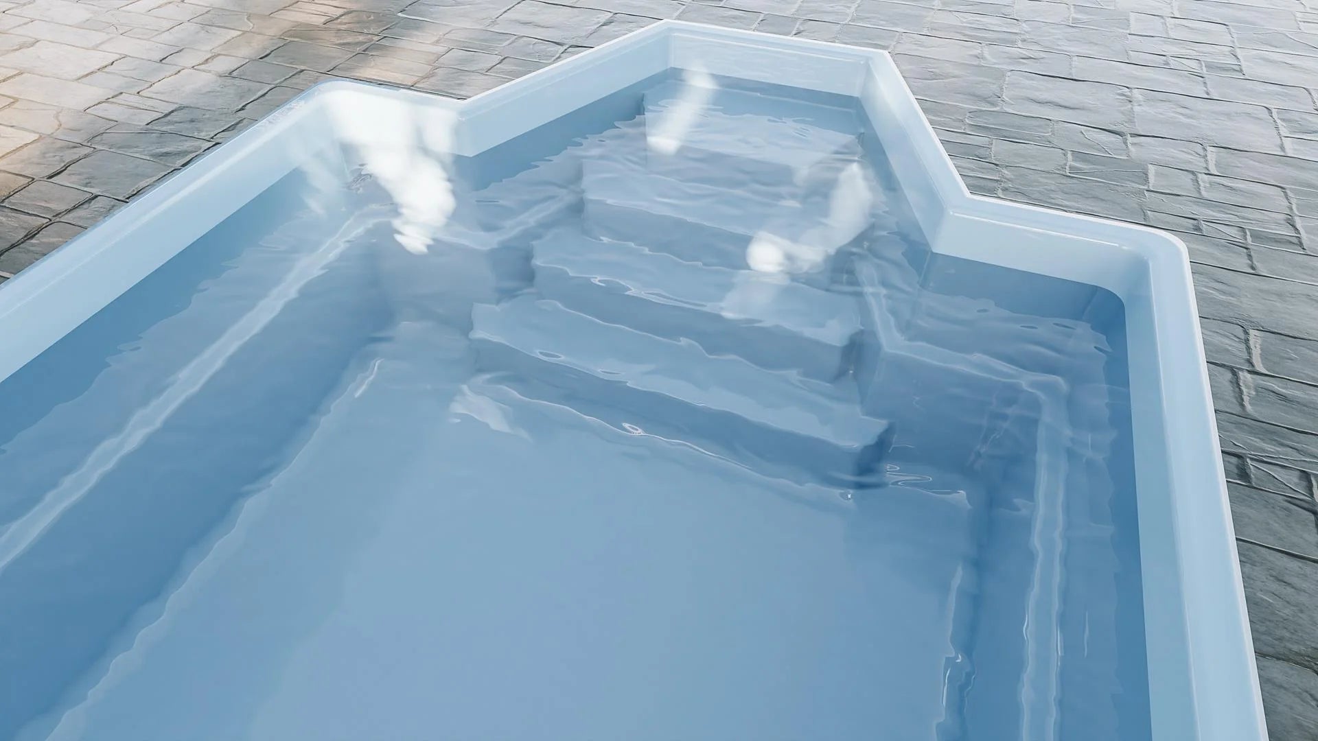 Glassfiberbasseng Grenada 600 6,00m x 3,00m x 1,52m